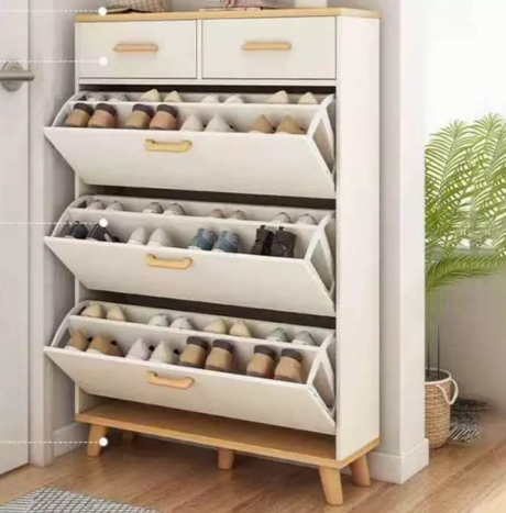 morden design hallway 360 degree rotating wooden shoe rack display cabinet entryway hall tree shoe  pull out