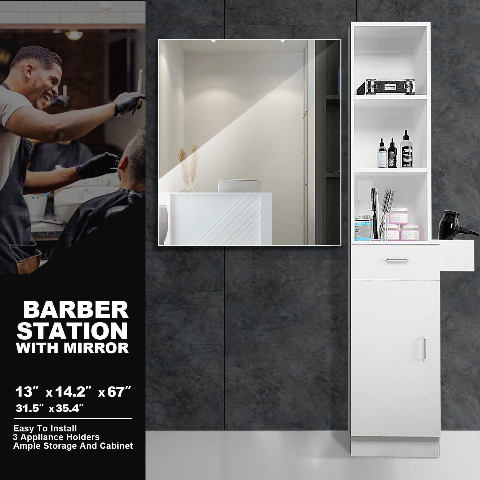 station baber barber station mirrors hair salon styling mirrors barber mirror table salon furniture