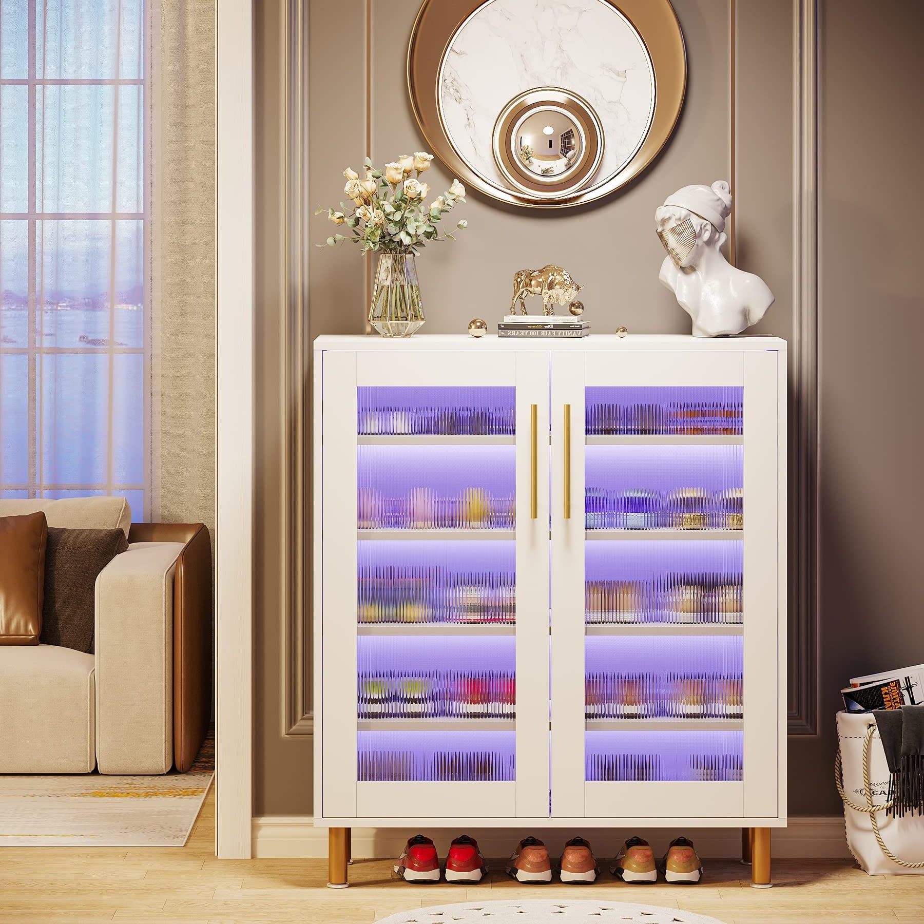 led light shoe racks & stands cabinet shoes organizers storage zapatero scarpiera zapateras entryway furniture cabinets