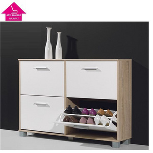 Modern Shoe Storage Cabinet In Canadian Oak And White