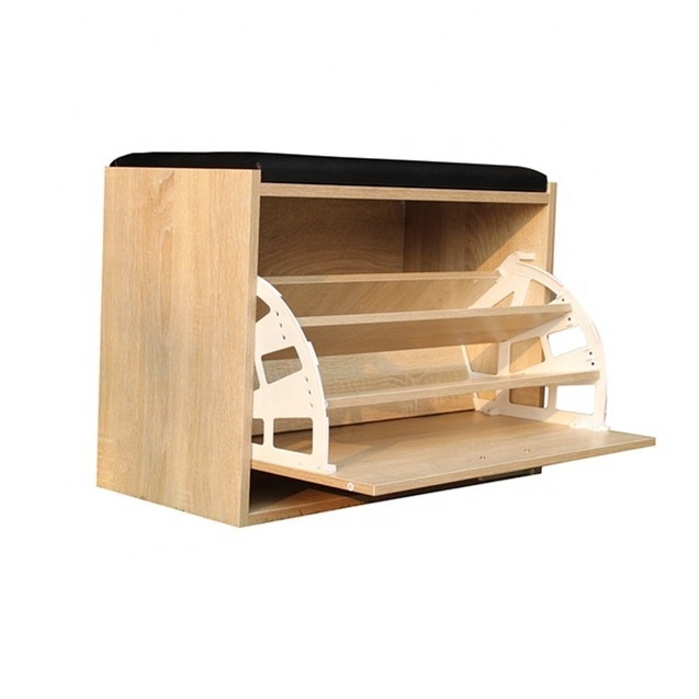 wooden Wholesale Interiors Modern and Contemporary 1-Door Dark 3 Tier Drawer Entryway Shoes Storage Cabinet Shoe  Rack