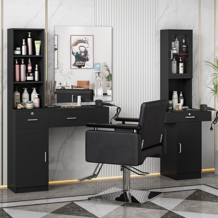 station baber barber station mirrors hair salon styling mirrors barber mirror table salon furniture