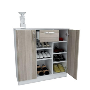 large capacity shoe storage modern 2 door 1 drawer shoe cabinet