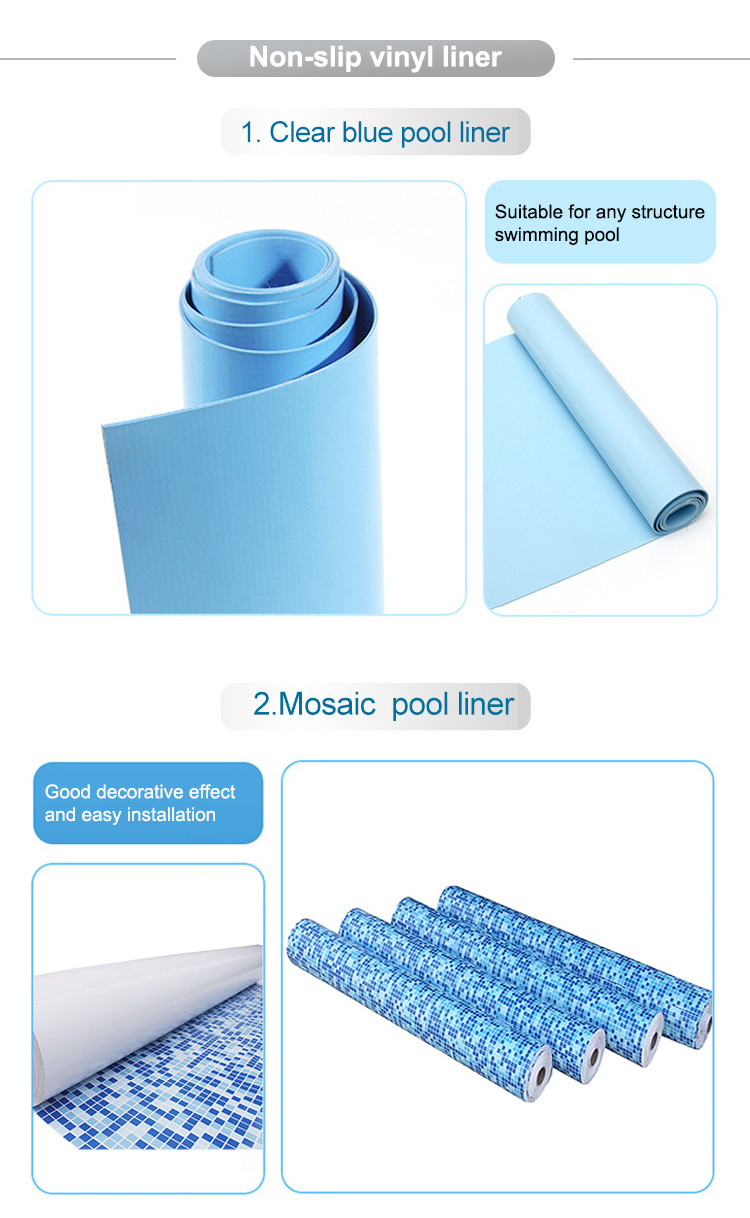 Factory Uv Resistant Blue Pvc Swimming Pool Plastic Vinyl Liners For Above Ground Pools