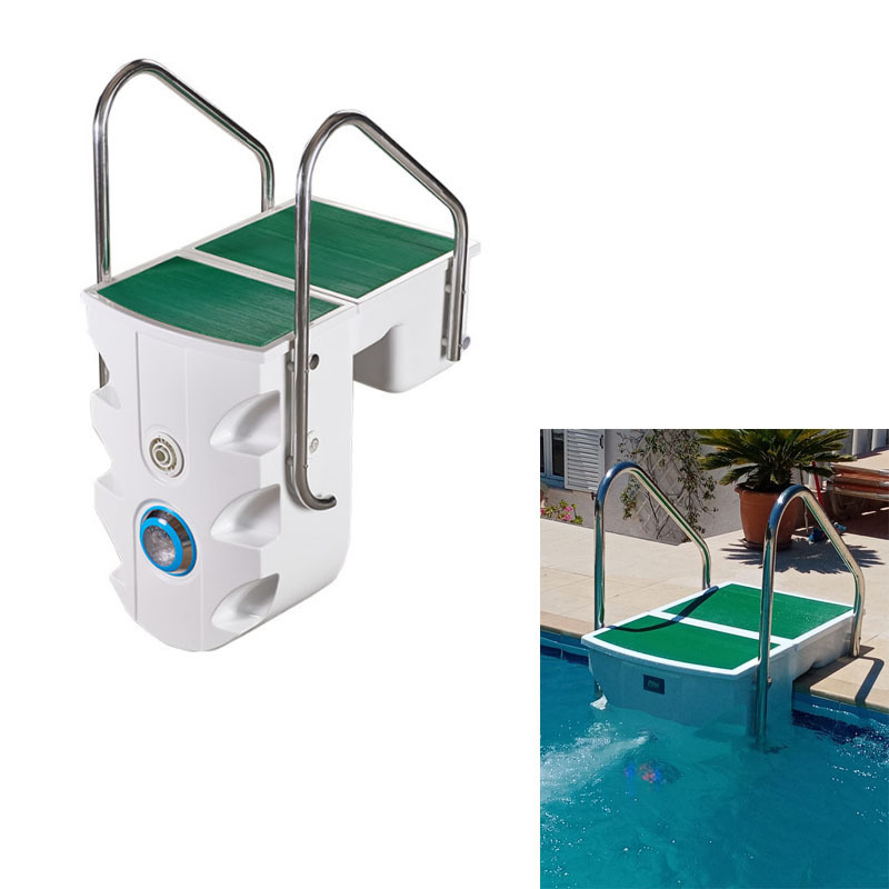 Wall-Hung Integrated Pool Filtration Wall Mouted Pipeless Integrative Swimming Pool Filter with Handrails