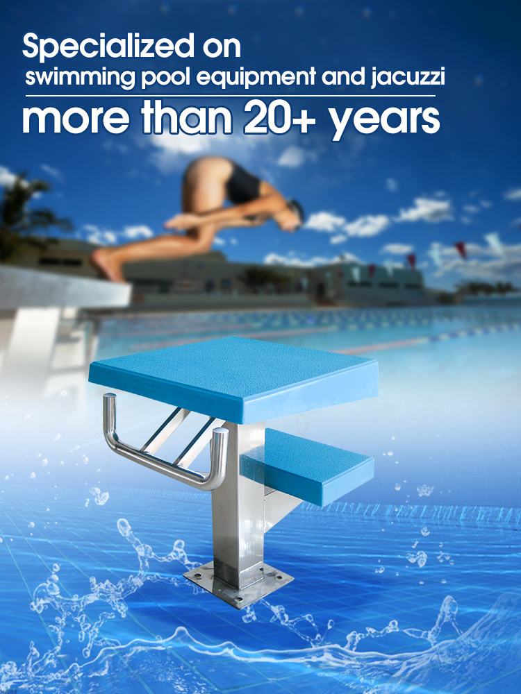 Pikes Portable Stainless Steel 1 Step/2 Steps Swimming Pool Diving Platform Starting Blocks for sale