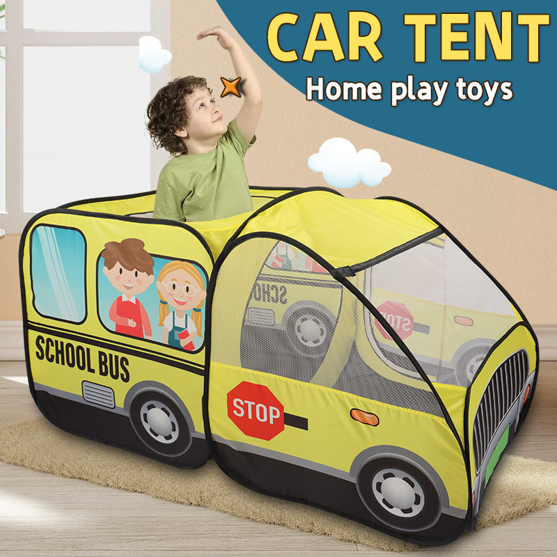 Kids Playhouse Pop Up tent Car Shape Toy Tents School Bus ice cream Children Play Tent Tepee tipi for kids