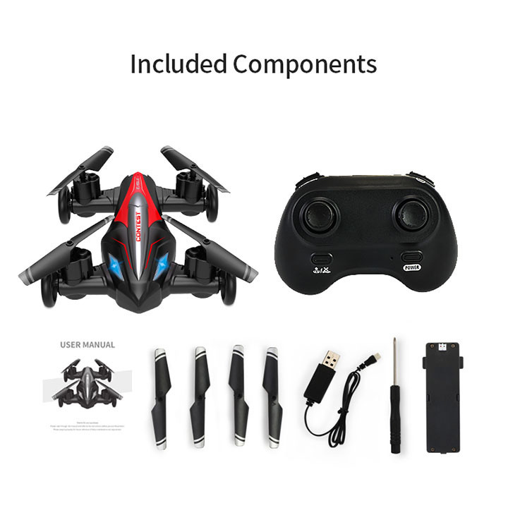 2022 RC Drones for Kids, Drone with Live Camera, Rolytoy Remote Control Off-Road Wifi Quadcopter Drone 360 Flip Flying Cars