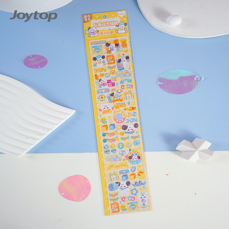 Joytop 500076 Wholesale Galaxy Player Long strip Goo Card Sticker cartoon Cute sticker Diy school stationary