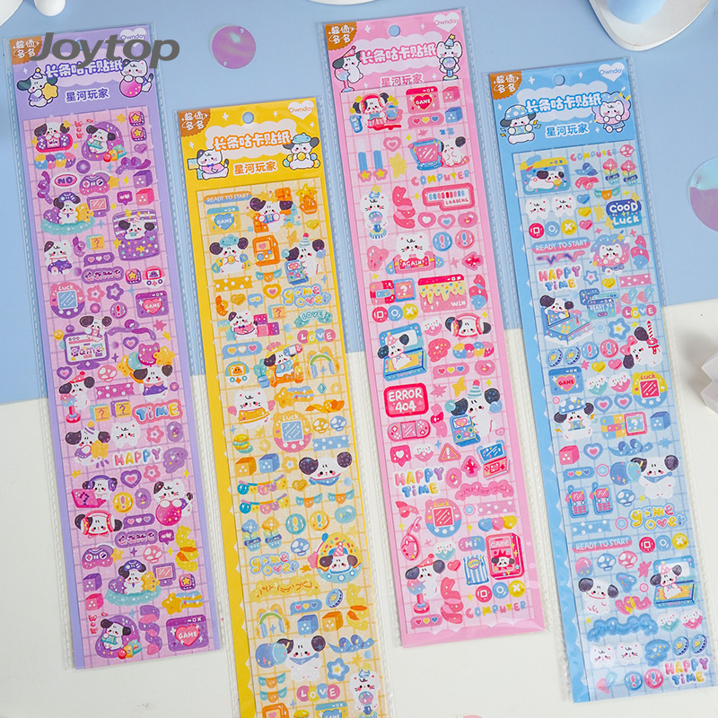 Joytop 500076 Wholesale Galaxy Player Long strip Goo Card Sticker cartoon Cute sticker Diy school stationary