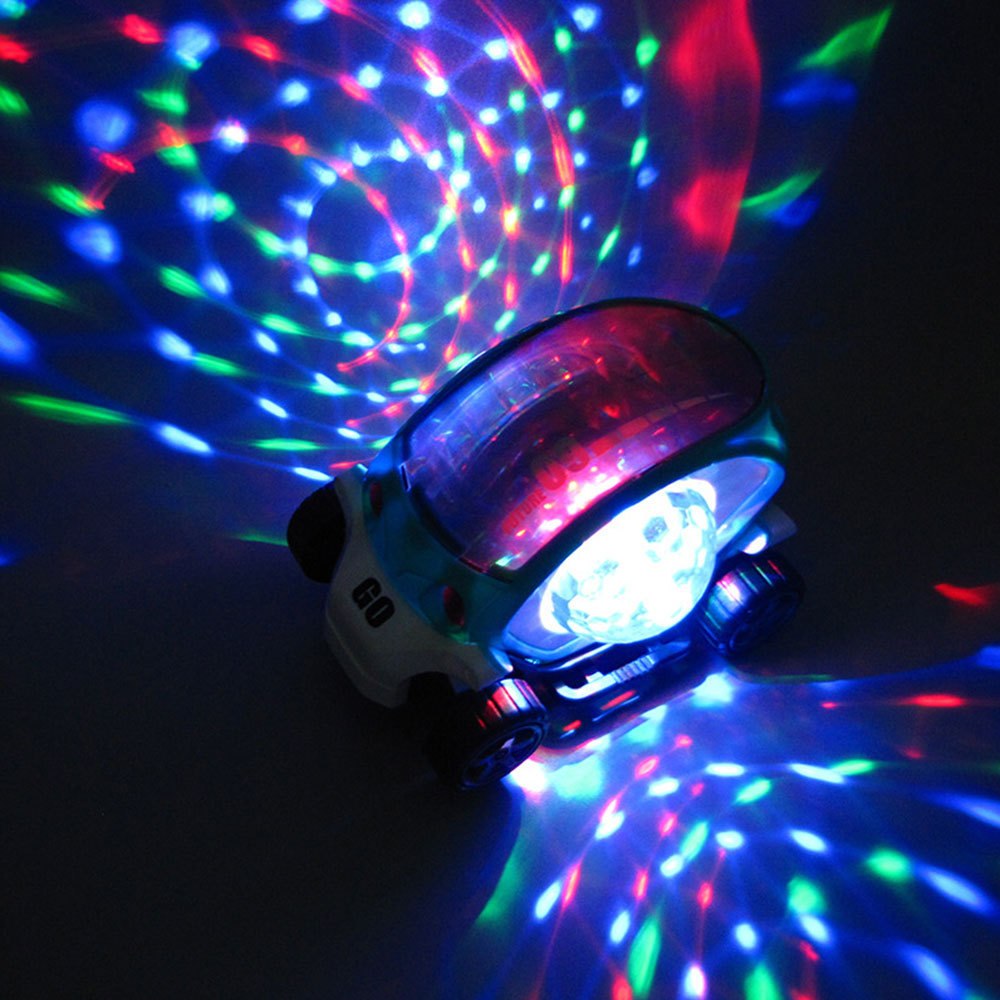 Electric Universal Car Toy Mini 3d Light Colorful Rotating Musical Cartoon Baby Kids Car Toy