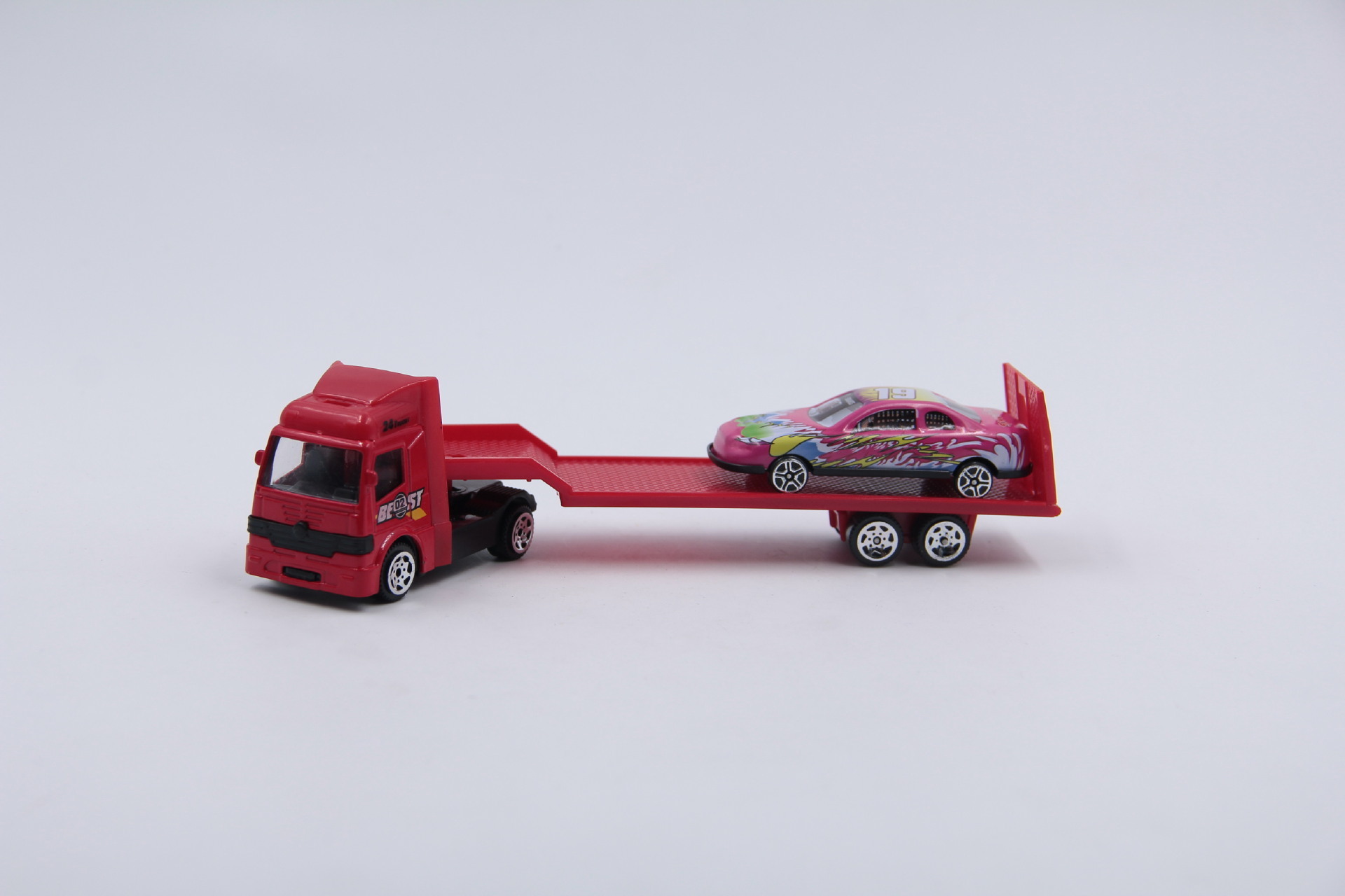 1:64 truck transporter die cast metal truck and alloy metal car toy mini truck carrier cars set toys