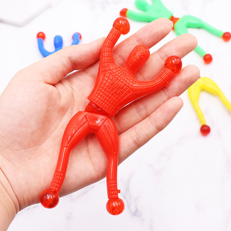 13cm Climbing Wall Man Sticky Spider Toy Sticky Spider Toy Spider Men Stretchy Sticky Toys For Kids