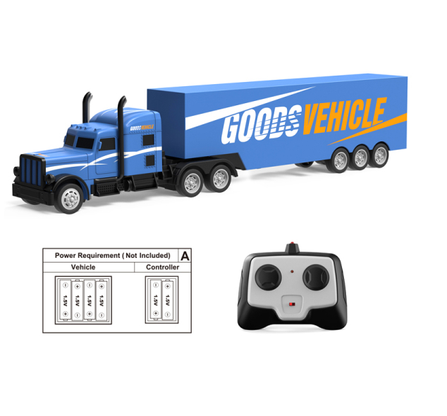 Radio Remote Control Tow Semi Trailer Heavy Transport Truck Toy Metal Rc Container Truck And With Trailer