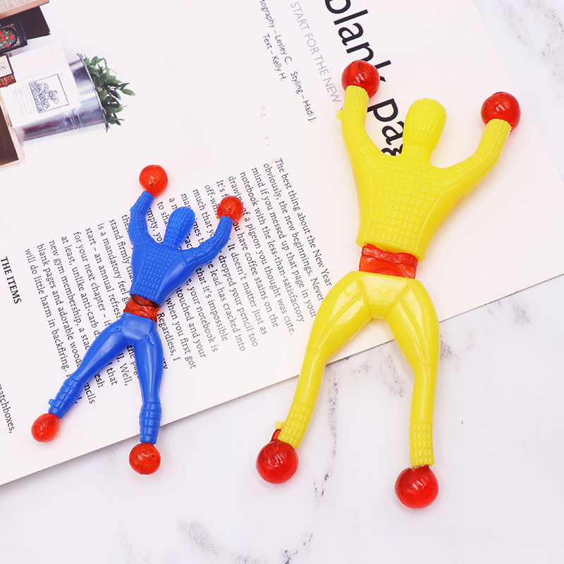 13cm Climbing Wall Man Sticky Spider Toy Sticky Spider Toy Spider Men Stretchy Sticky Toys For Kids