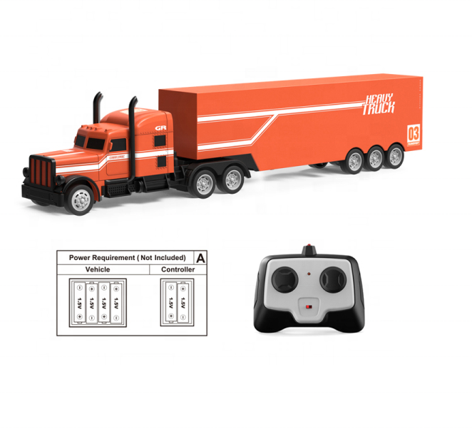 Radio Remote Control Tow Semi Trailer Heavy Transport Truck Toy Metal Rc Container Truck And With Trailer