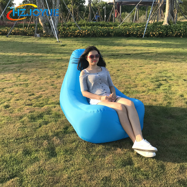 Self inflating air filled air lounge parachute custom inflatable chair