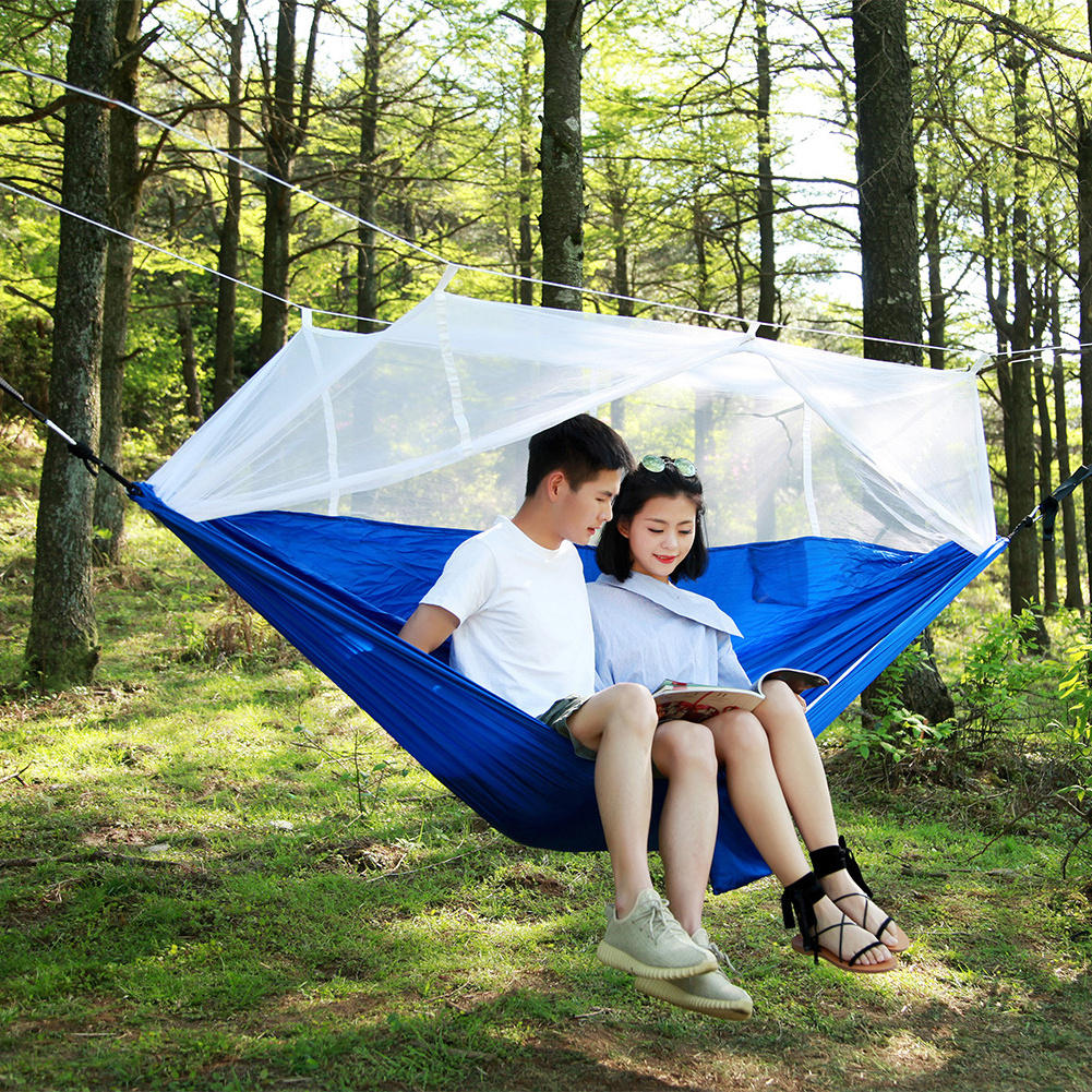 Outdoor Camping Hammock with Net for Hiking, Survival and Travel Portable Hammock with Mosquito Net Hammock and Waterproof Tent