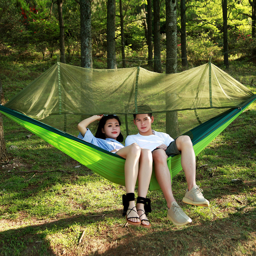 Outdoor Camping Hammock with Net for Hiking, Survival and Travel Portable Hammock with Mosquito Net Hammock and Waterproof Tent