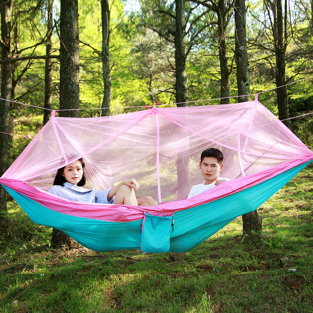 Outdoor Camping Hammock with Net for Hiking, Survival and Travel Portable Hammock with Mosquito Net Hammock and Waterproof Tent