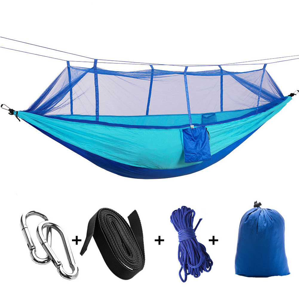 High quality customized logo 100% parachute hammock double and single portable lightweight outdoor camping hammock