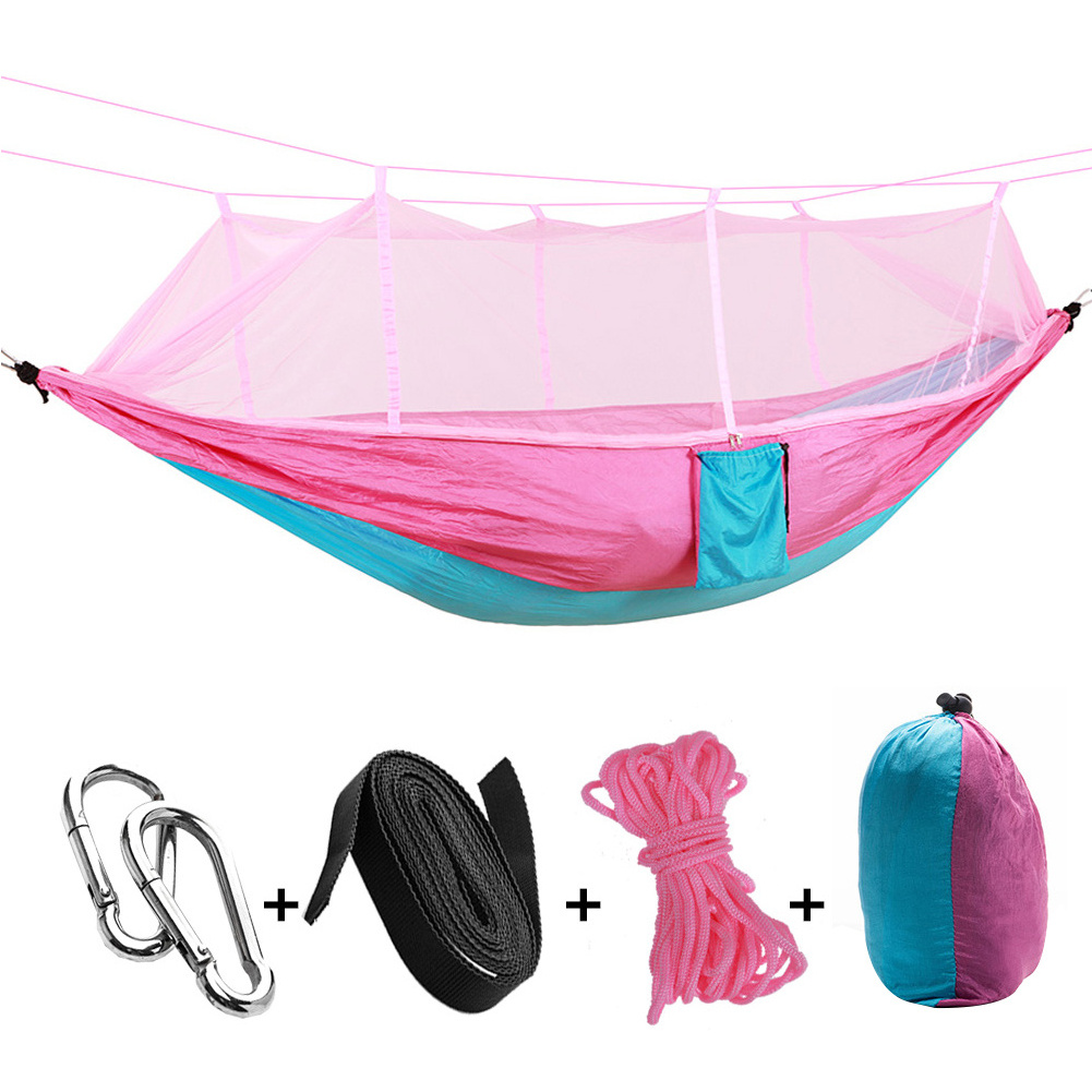 High quality customized logo 100% parachute hammock double and single portable lightweight outdoor camping hammock