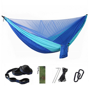 Customized new product with mosquito net and rain fly camping hammock for portable double hammock