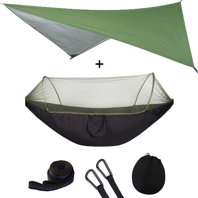 Outdoor Parachute Portable Large Camping Hammock with Mosquito Net Ultralight Hanging Hammocks