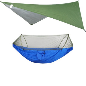 Outdoor Parachute Portable Large Camping Hammock with Mosquito Net Ultralight Hanging Hammocks