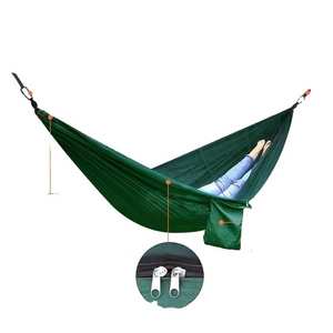 Portable Camping Hammock Set  Parachute Outdoor Sleeping  with Mosquito Net and rain fly