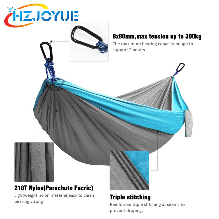 2021 Top Selling Customized Portable Baby Adult Camping Hammock And Tree Straps Parachute nylon Fabric Hammock