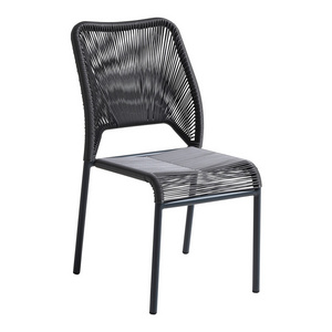 OTC-001 Guangzhou China black or white PE rattan Wicker Aluminium restaurant outdoor dining chair