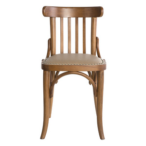 Antique wholesale high-end small indoor wood  bistro chairs for Singapore Hongkong cafe restaurant