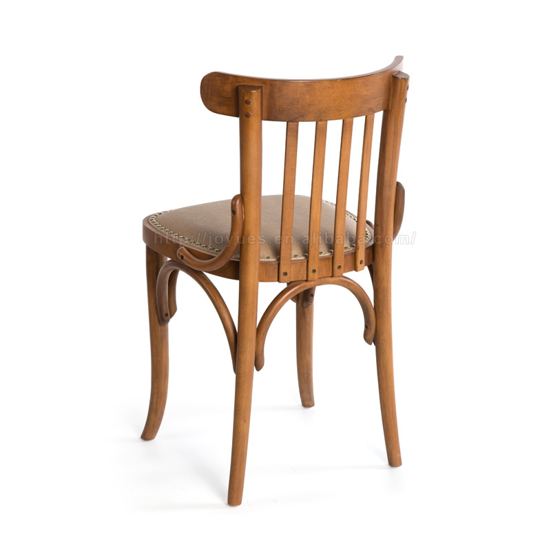 Antique wholesale high-end small indoor wood  bistro chairs for Singapore Hongkong cafe restaurant