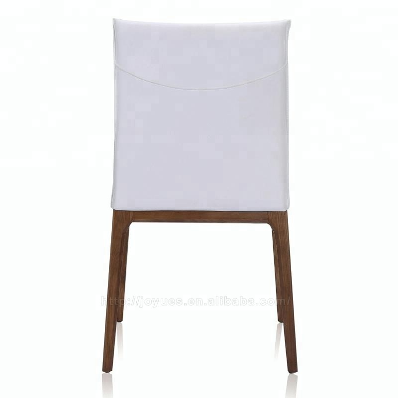 home goods solid wood carved white leather dining chair