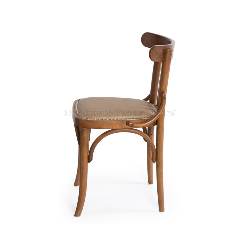 Antique wholesale high-end small indoor wood  bistro chairs for Singapore Hongkong cafe restaurant