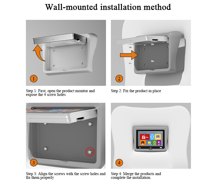 7 inch Android Headrest Monitor For luxury bus seat With Installation Bracket Car Headrest