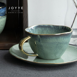 Joyye wholesale personalised japanese style vintage cafe cups porcelain custom tea coffee ceramic mugs