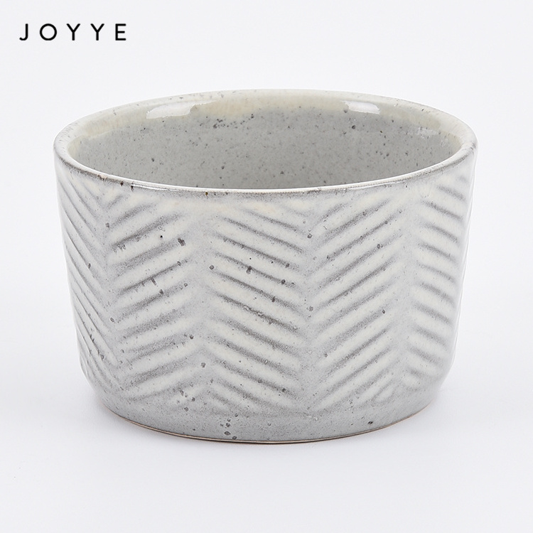 Joyye China Manufacturer Reactive Glaze Ceramic Bakeware Creme Brulee Dish, Home Daily Use Nordic Kitchenware Dip Dish