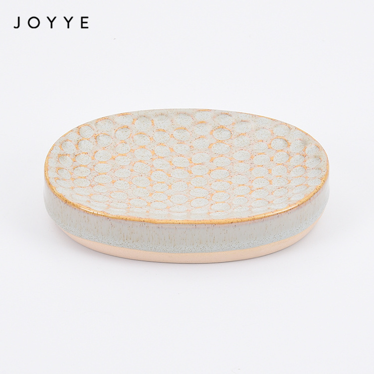 Joyye Nordic Style Ceramic Reactive Glaze Soap Dish  Bathroom Soap Holder