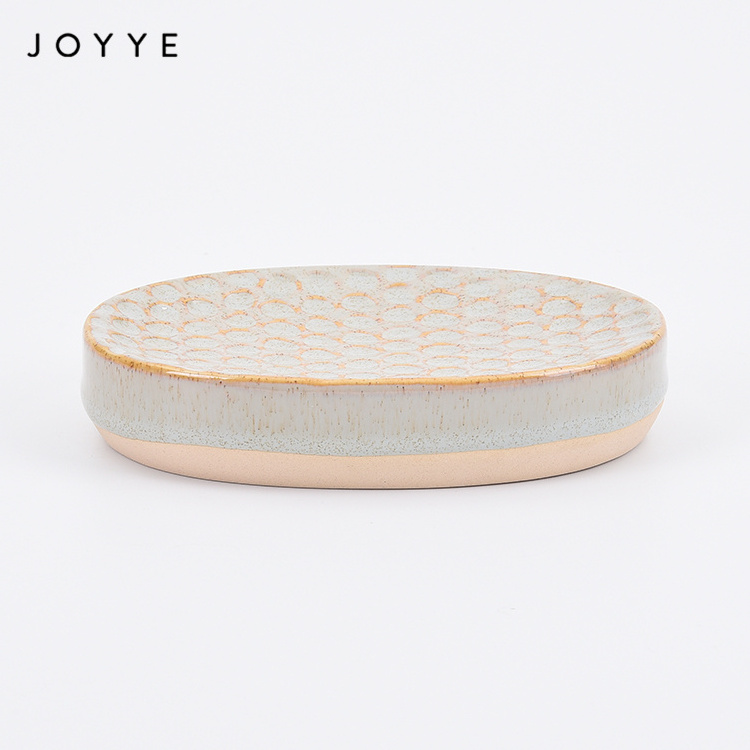 Joyye Nordic Style Ceramic Reactive Glaze Soap Dish  Bathroom Soap Holder