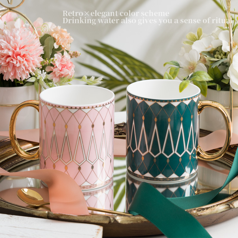 UK style fine bone China mug ceramic wedding companion gift coffee mugs light luxury gift cup