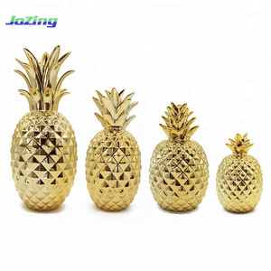 Christmas Gifts Golden Ceramic Pineapple Decoration for Home Bedroom Decorative