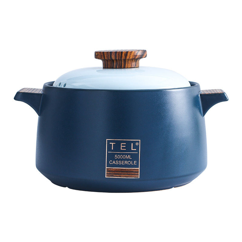 High Temperature Ceramic Casseroles with Lid Household Stew Pot Cookware Cooking Pots