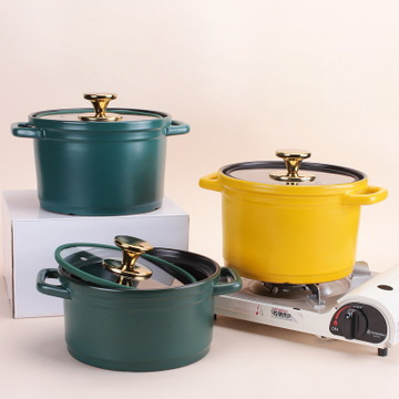 Household Open Flame High Temperature Resistant Ceramic Tableware Casserole Light Luxury Health Soup Pot