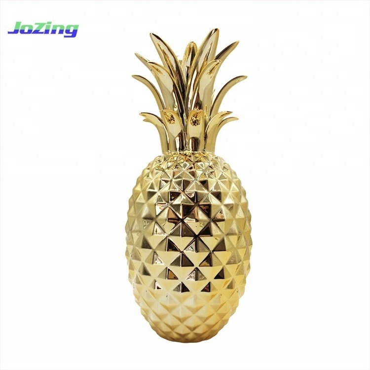 Christmas Gifts Golden Ceramic Pineapple Decoration for Home Bedroom Decorative