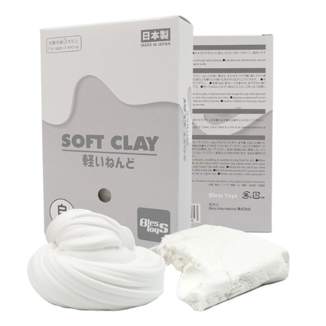 Soft clay White for Slime Supplies 65g DIY modeling clay soft paper clay make model figure BLESS TOYS Made in JAPAN