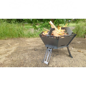 Made In Japan Black Steel Hexagon-shaped Fire Pit For Camping, Hiking, Beaches FIRE PIT HEXA