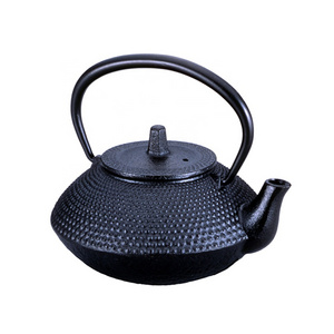 Japan 0.36L traditional arale pattern cast iron enamel tea kettle