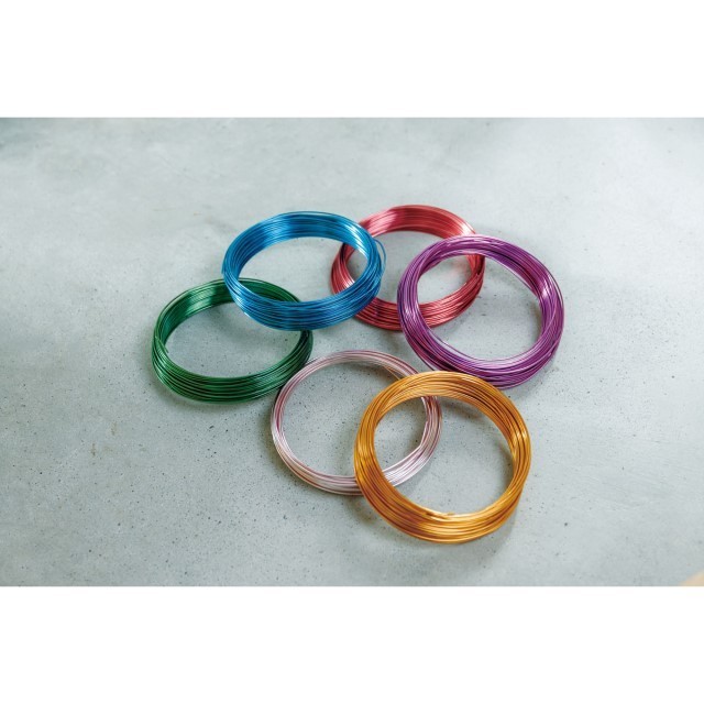 Bendable, Flexible Colored Aluminum Craft Wire For Craft, Jewelry, Garden Work HANAKATSU Aluminum Craft Wire